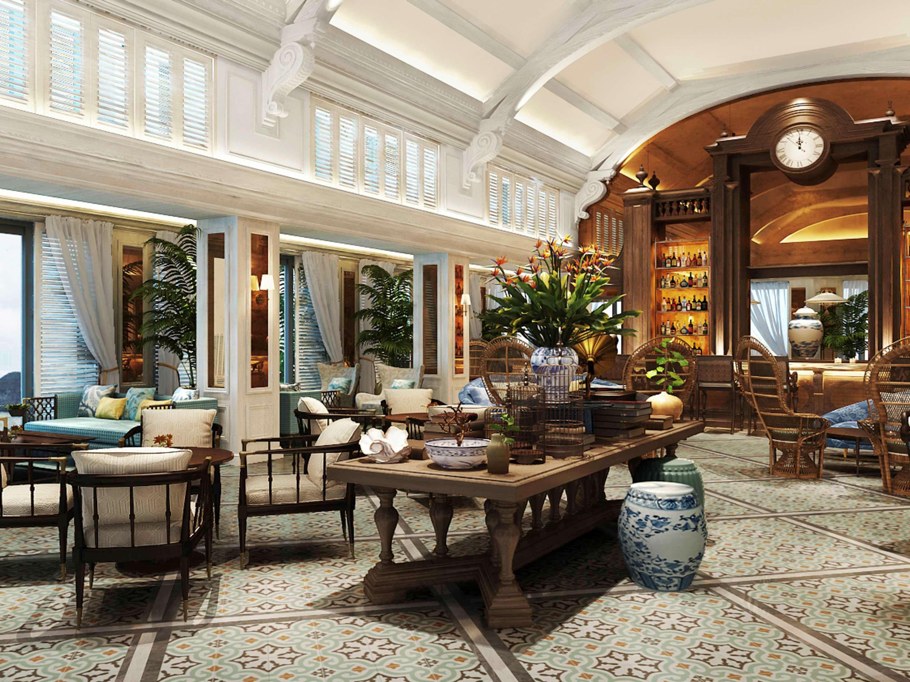 Hotel Perle D'Orient Cat Ba - Mgallery Chan Chau Exteriér fotografie The lobby of the hotel
